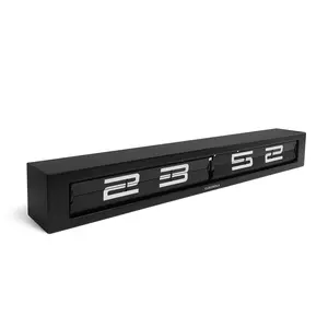 SAMPLE  - Timeline Black 24 Hours - Flip Clock - Military Time - Floating Display Shelve -Functional Art