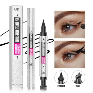 Quick eyeliner 2-in-1 Double-Ended StampEyeliner Waterproof Quick eyeliner stampSweatproof Smudge-Proof Long-Lasting Black TintWingliner Easy Simple Eye Makeup