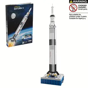 846pcs Rocket Model Building Toy, Semi-Transparent Space Rocket Kit, Educational Puzzle Set, STEM Building Blocks, Abs Material, Perfect Birthday Gift for Kids & Adults