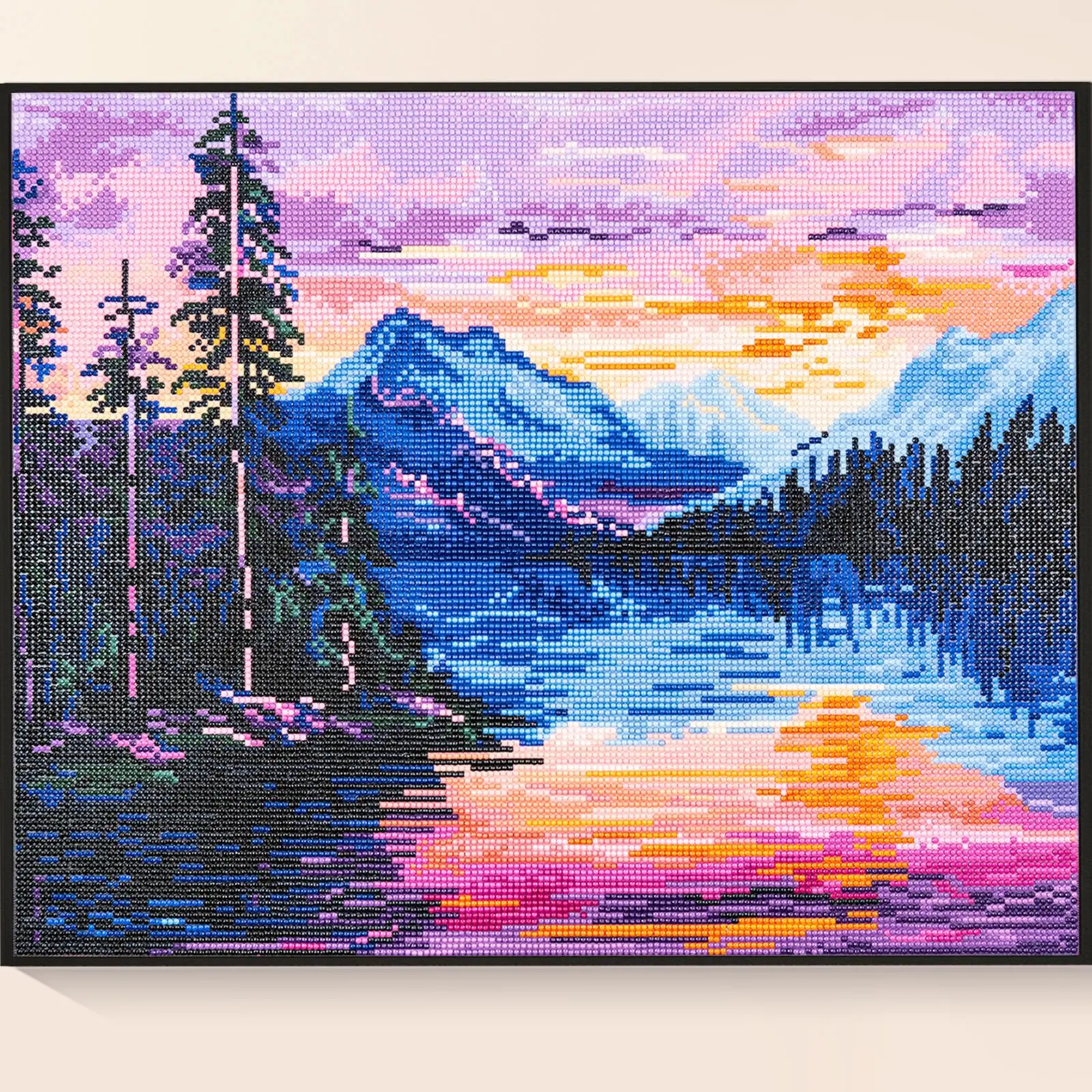Sunset Walden 5D Diamond Art Kit for Adults Full Round Drill Bead Painting 23.6x19.7in DIY Canvas & Acrylic Craft Set