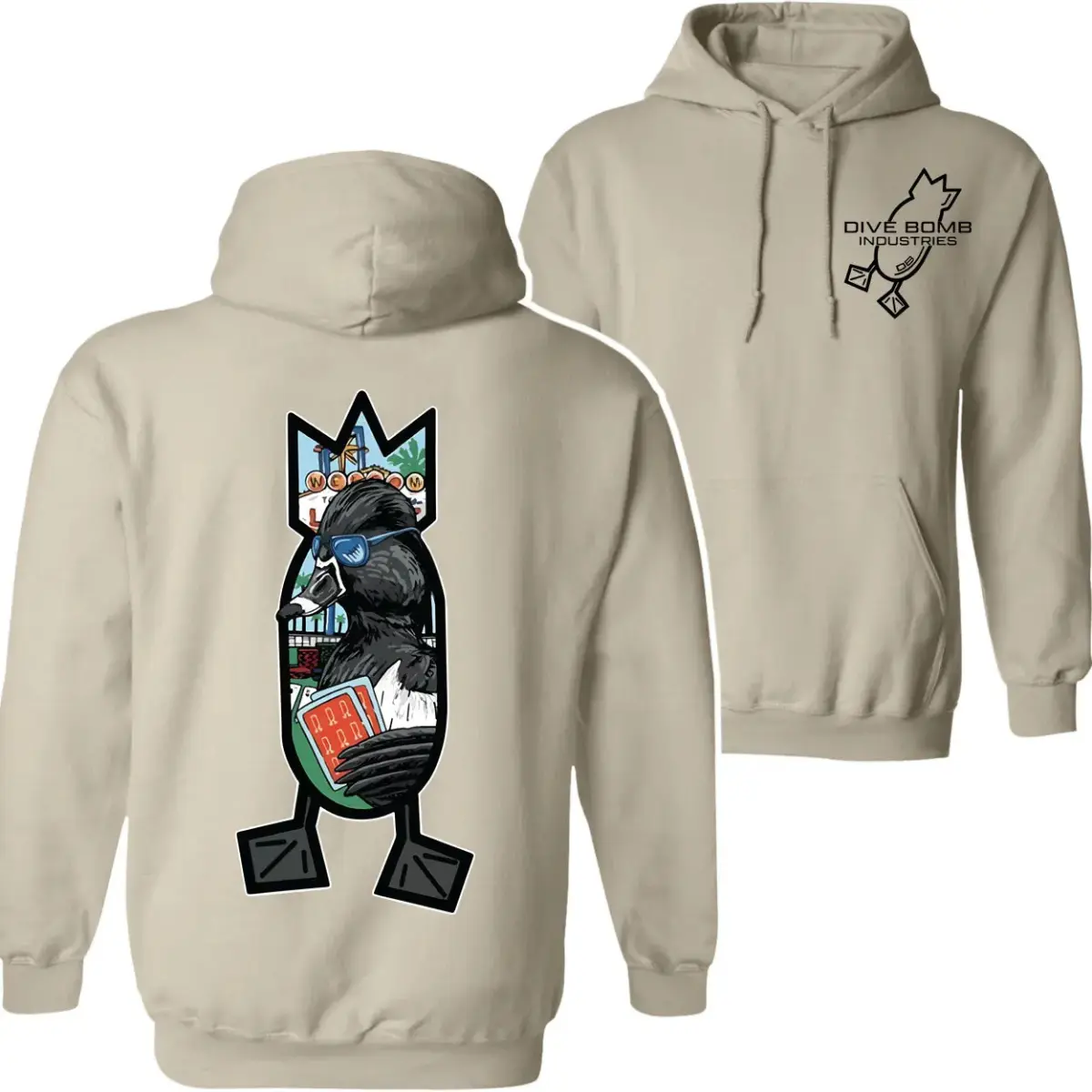Dive Bomb Industries Clothing Bomber Duck Hoodie, Black  Pullover with Duck Reading Book Design, Waterfowl Hunting Streetwear by Dive Bomb Industries good graphic tees quarter zip outfits city boy boxy fit shirt Funny Meme T-Shirt men georgia