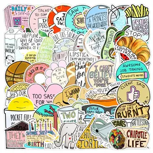 50pcs Vine Little Fresh Graffiti Series Stickers, Suitable for Faith Based Designs Such As Scrapbooks, Diaries, Laptops, Water Bottles, Cars, Etc., As Gifts with Positive Information, Bumper Sticker