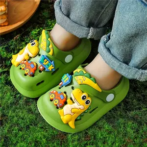 Kids' Dinosaur Clog Sandals - Cute Cartoon Design, Non-Slip Soft Sole, Lightweight EVA Material for Boys & Girls, Perfect for Summer Play and Casual Wear