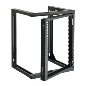 VEVOR 12U Wall Mount Server Rack, 150 lbs Max Load Capacity, Open Frame Network Rack with 180 Degrees Gate Swing, Carbon Steel, for 19-Inch IT Network Equipment & AV Devices Computer Server, Black