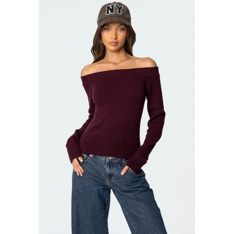 Elona Off Shoulder Knit Top