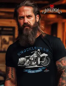 Knucklehead Vintage Motorcycle Logo Tee | Motorcycle Humor, Moto Shirt