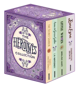 The Heroines Collection 4 Book Set in Slipcase - Includes The Secret Garden Anne of Green Gables Little Women & Jane Eyre Classic Literature