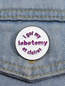 Letter Pattern Pin Brooch, Fashion Casual Round Shaped Brooch for Women & Men, Fashion Brooch for Party, Daily Clothing Decor, Trendy All-match & Exquisite Brooch for Birthday Gift