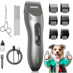 Dog Clippers for Grooming 2200mAh Dog Shaver Clippers Kit Low Noise Rechargeable Cordless Electric Trimmer Quiet Hair Clippers Set for Dogs Cats Pets