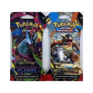 Pokemon TCG Mega Evolution Phantasmal Flames & Sleeved Booster Pack 2 Pack Set for Collectors and Players