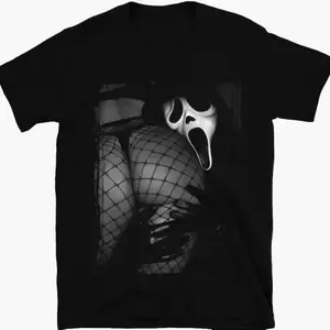 Vintage Mister Killer Sir Ghost Face T-Shirt Scream Movie Graphic Tee Horror Film Halloween Scary Thriller Spooky Season Menswear Top 100% Cotton Unisex Fit Soft Digital Print