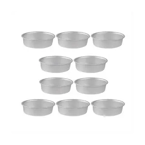 10Pcs Mini Oval Egg Shape Aluminium Alloy Metal Cheese Pan Cake Mold Bread Mould Tart Holder Pudding Jelly Tin