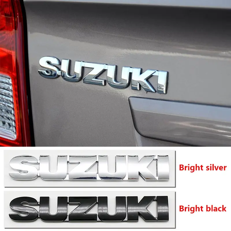 Suzuki Car Letter Trunk Emblem Sticker, Waterproof Scratch-Resistant Self-Adhesive Decal for Swift Vitara Jimny Baleno Sx4