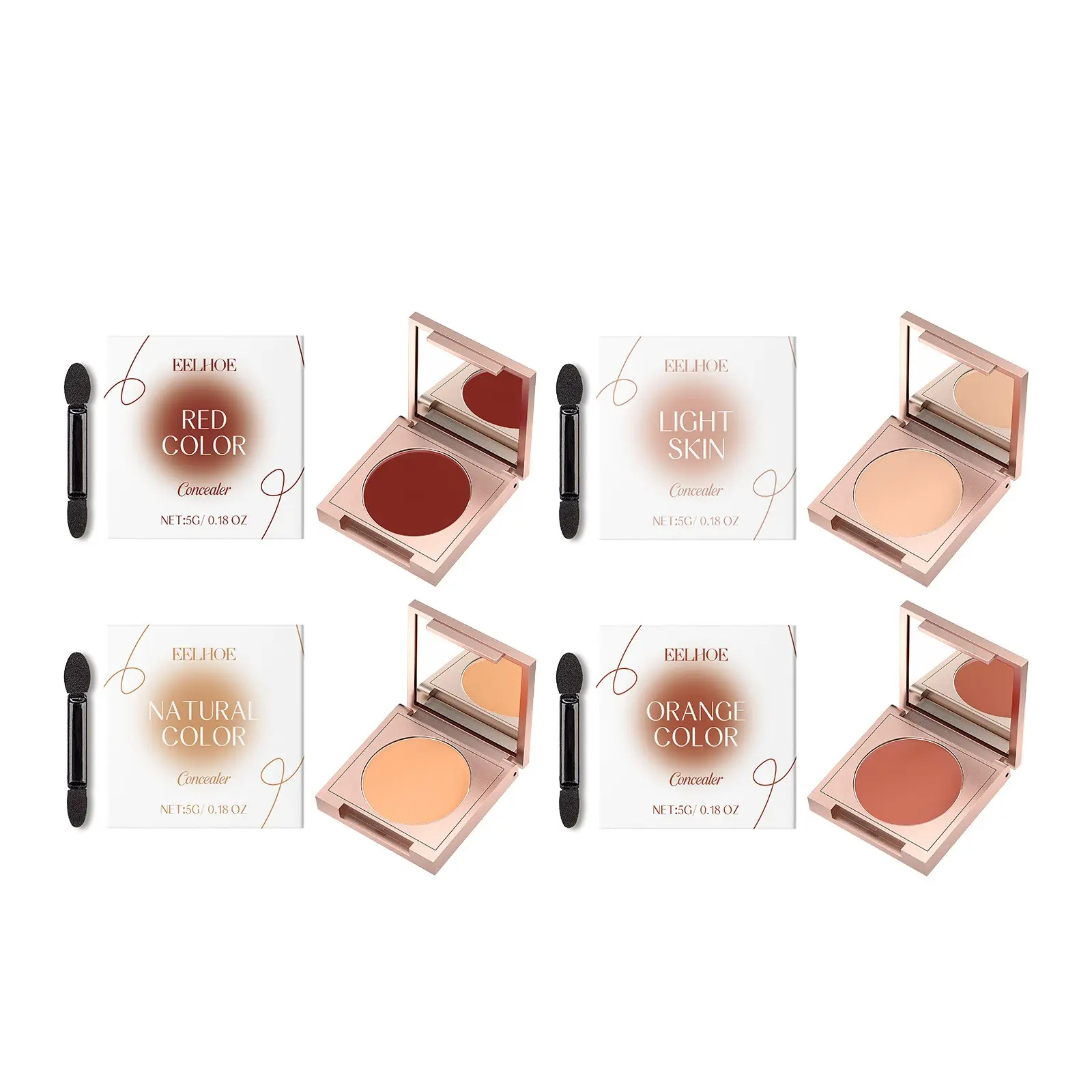 Eelhoe Concealer Cream Lightweight Flawless Complexion Flawless Natural Coverage, Long-Lasting Makeup Base, Smooth Application, Skin Care Essentials