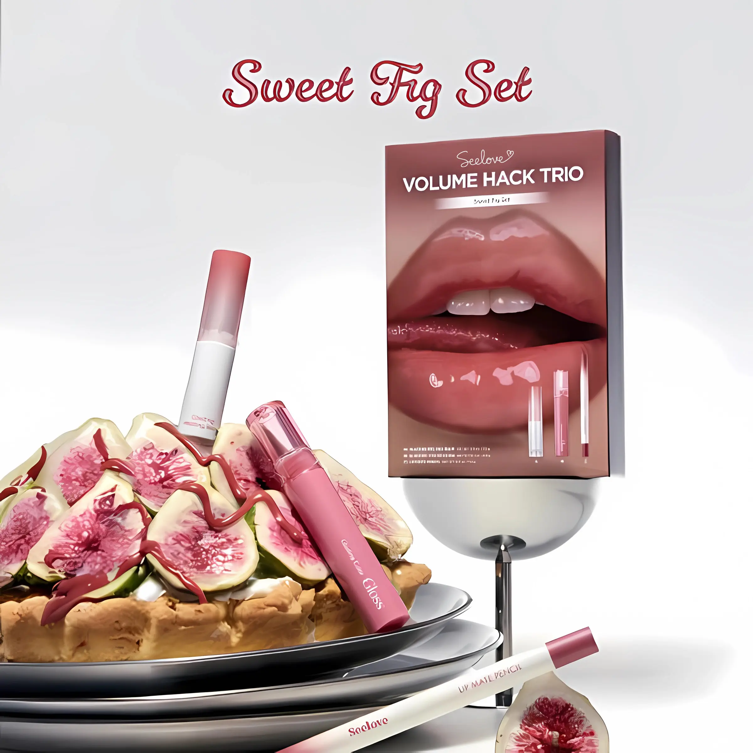 [Instant 3D Lip Volume] romand Lip Volume Hack Trio – Fuller Overlined Lips in 3 Easy Steps, Lip Pencil + Melting Balm + Color Gloss