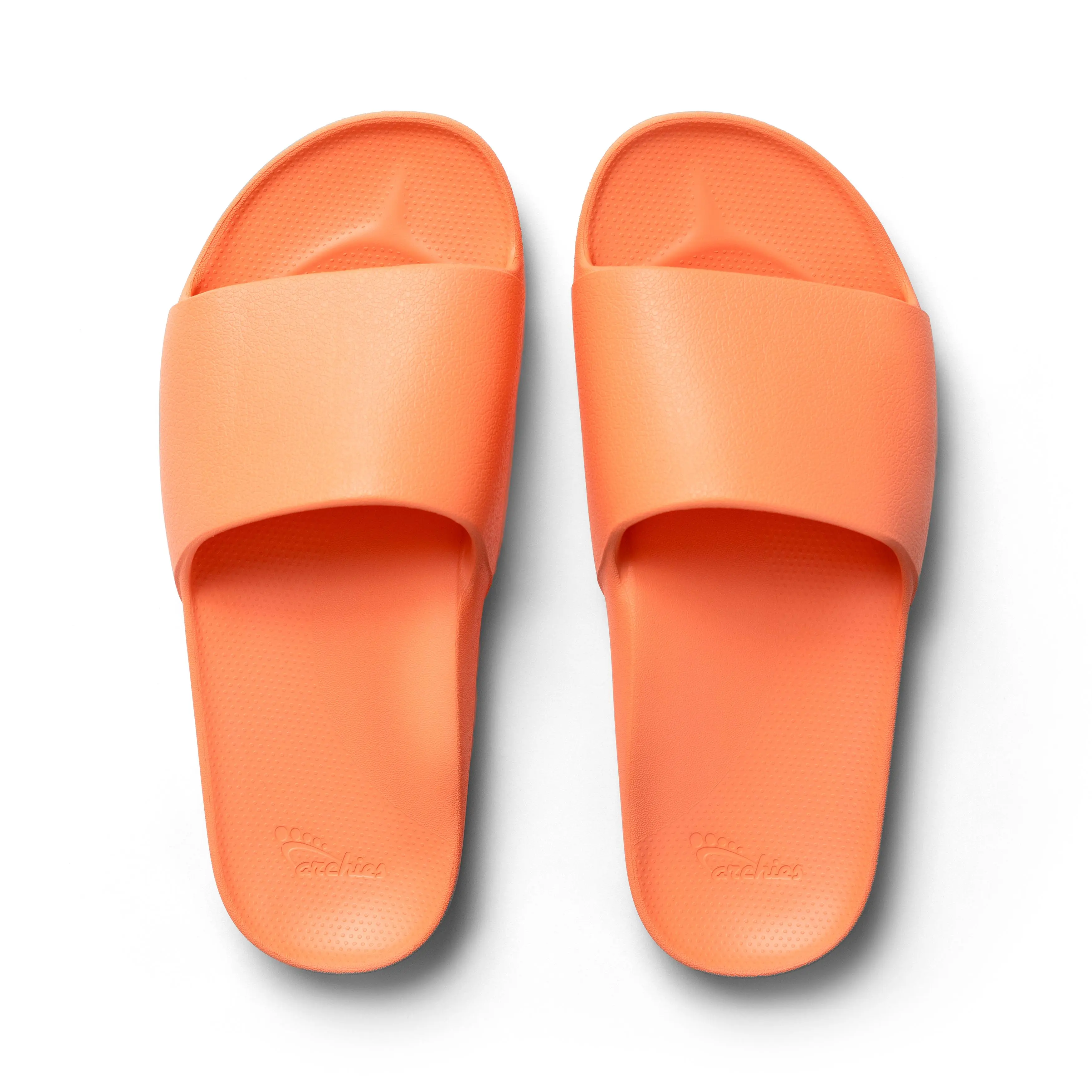 ARCHIES | Peach Arch Support Slides – Orthotic Recovery Sandals for Plantar Fasciitis Relief, Foot Pain & Heel Pain – Lightweight, Cushioned, Shock-Absorbing Slides for Walking, Standing, and All-Day Comfort