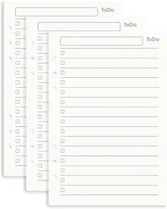 A5 6-Hole Punched Binder Refill Paper, 3-Pack Acid-Free Paper with Comfortable Smooth Pages, 135 Sheets/270 Pages Filler Inserts for Minimalist Design Planners & Daily Planning