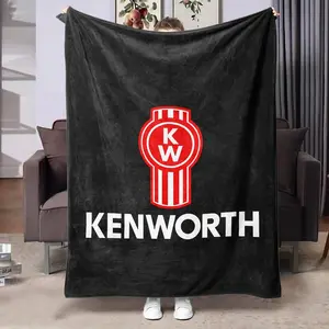 Kenworth Pattern Flannel Blanket Soft Warm All Season Throw for Sofa Office Bed Camping Travel Multi Purpose Gift Blanket