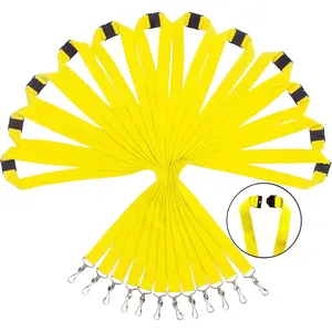 12 Pack Breakaway Lanyards, Durable  Straps for Schools, Office, Cruise, Yellow