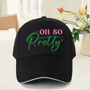 1 Adjustable AKA Printed Baseball Cap - Sun Protection, Lightweight, Polyester, Snap Closure - Suitable for Spring and Autumn Travel, Beach