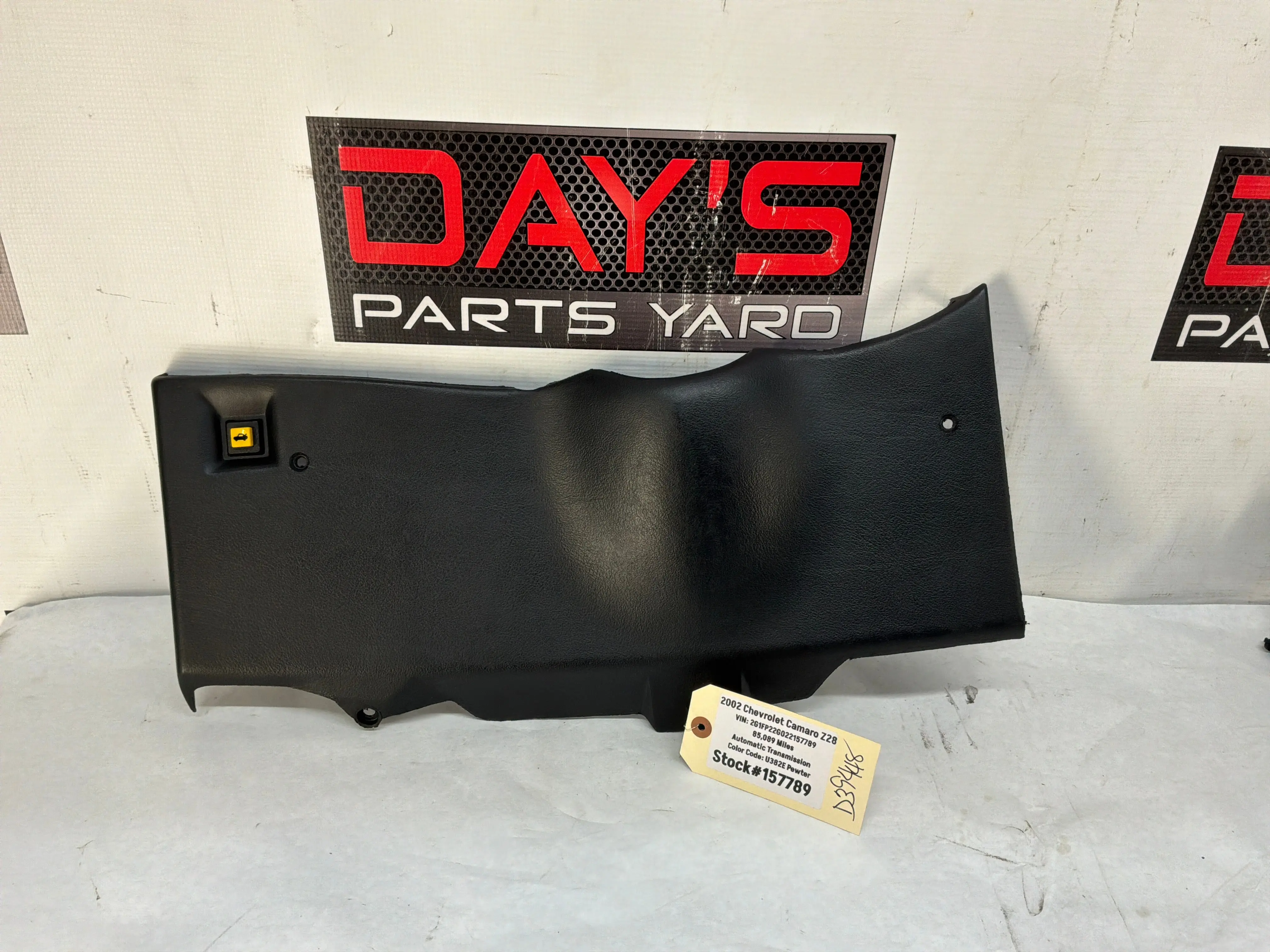 2002 Chevy Camaro Z28 LH Lower Dash Knee Bolster Trim Molding Panel Black Ebony OEM