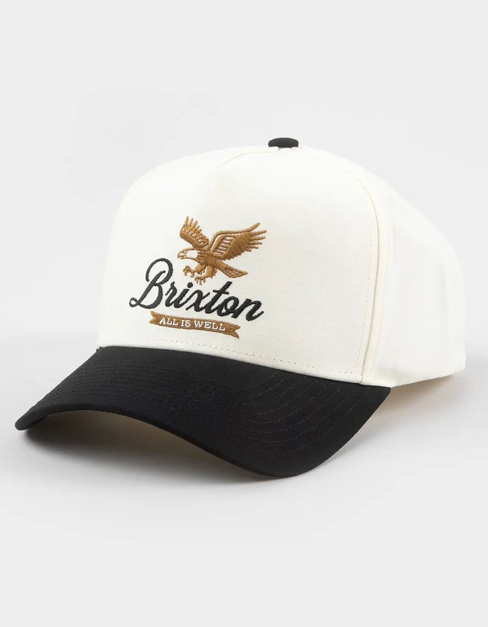 BRIXTON Mens Well C NetPlus® Snapback Hat, Black Combo BRIXTON Mens Well C NetPlus® Snapback Hat, Black Combo