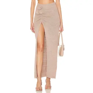Lovers and Friends Joya Rosette Skirt in Beige