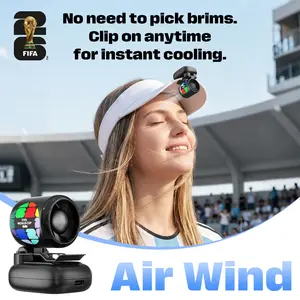 2026 FIFA World Cup F02 Clip-on Portable Mini Fan — Specially Designed for Hats | USB Rechargeable | 3-Speed ​​Settings | Powerful Airflow | Ideal for Outdoor Sports