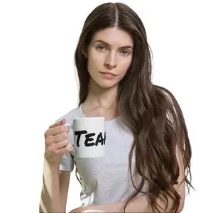 Team696 White glossy mug in three sizes. Pick yours today! Ceramic Drinkware Sturdy Coffee Cup Drink Reusable Washable