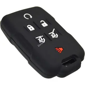 Silicone Remote Key Fob Cover Protector GMC Yukon and Chevrolet Suburban Tahoe 2015-2020 SUV with Turn-The-Key Ignition
