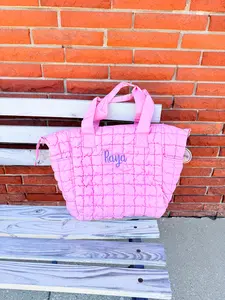Pink Scrunchie Puffer Tote Bag