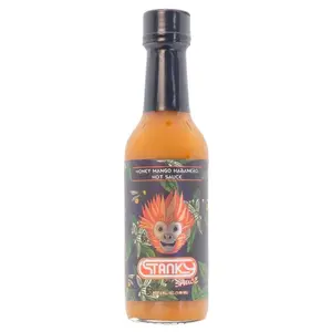 Stanky Sauce Sweet & Spicy Honey Mango Habanero Hot Sauce - Versatile Flavor for Everyday Use - Perfect for Wings Pizza Tacos & More - Bold All-Natural Flavor