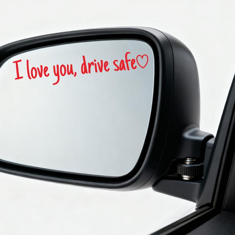I Love You Drive Safe Rearview Mirror Decals 12pcs Waterproof Car Stickers Decorative for Cars Trucks Laptops Car Accessories Body Decals