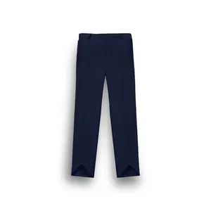 YVESLU Linen Cotton Blend Trousers, Deep blue; Menswear Casual, Breathable Long