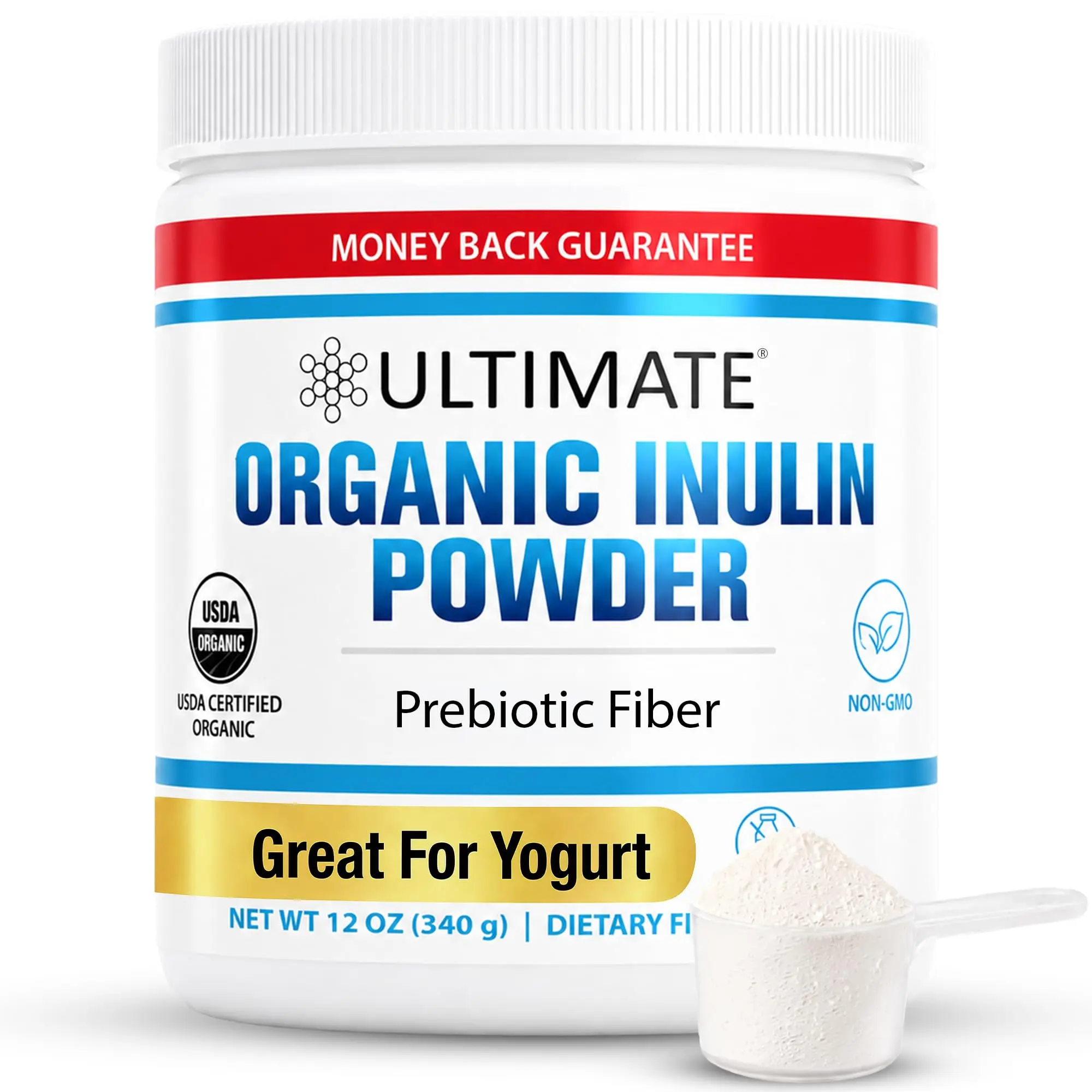Ultimate Organic Inulin Powder. Make Delicious Probiotic Yogurt with Chicory Root Soluble Prebiotic Fiber. Dietary Supplement for Gut Health. Mix in Coffee, Tea & Smoothies. Low Carb & Keto (12oz)