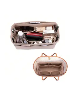 Felt Purse Insert Organizer Portable Cosmetic Bag Fit For Speedy Travel Essentials