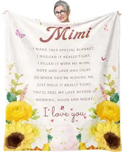 Mimi Gifts - Mimi Gifts for Grandma - Gifts for Mimi from Grandkids - Mimi Birthday Gift Ideas Blanket