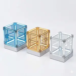 Infinity Mirror Display Case LED Cube Lamp for Diecast Cars Anime Figures Gaming Desk Decor Aesthetic Room Lighting