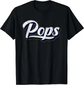 100% Cotton New Grandpa Gift for Dad Called Pops T-Shirt