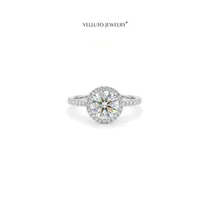 Platinum-Coated Moissanite Adjustable Ring, 2.0 Carat Total Weight — Color Dispersion Value: 0.104, Exquisite Details Showcase, Masterful Craftsmanship
