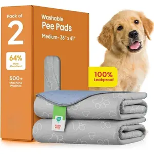 Reusable Puppy Pad – Waterproof, Extra-Absorbent, Washable Pee Pad for Dog Training, Whelping, & More – Protect Your Floors & Pet with Quick-Drying Potty Pad (Paws & Hearts, Medium 36"x41")