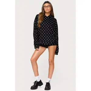 Chelsie Polka Dot Foldover Shorts