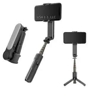 Gimbal Stabilizer for Smartphone, Cell Phone Selfie Stick Tripod with Wireless Remote Control, Portable One-Piece Aluminum Handheld Bracket
