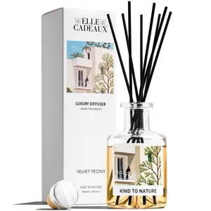 VELVET PEONY OIL LUXURY REED DIFFUSER – EXQUISITE FLORAL SCENT – 6OZ