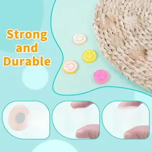 Fridge Magnets, 8 Pcs Colorful Strong Refrigerator Magnets, Small Heavy Duty Magnets for Whiteboard, Locker, Office & Kitchen, Mini Cute Smile Face Magnet, Funny Decorative Magnet for Classroom