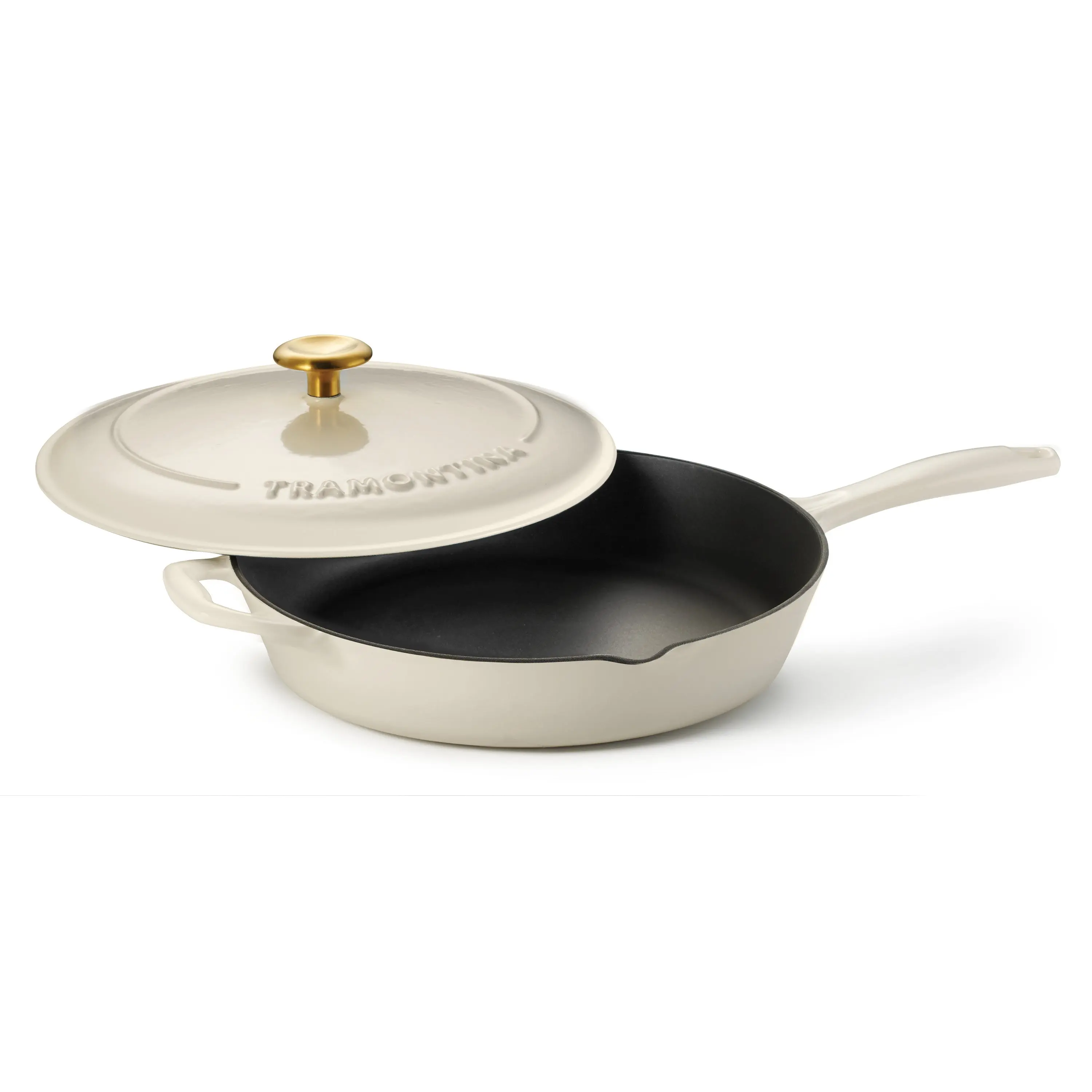 Bestow 12 Inch Enameled Cast Iron Skillet with Lid Bestow 12 Inch Enameled Cast Iron Skillet with Lid