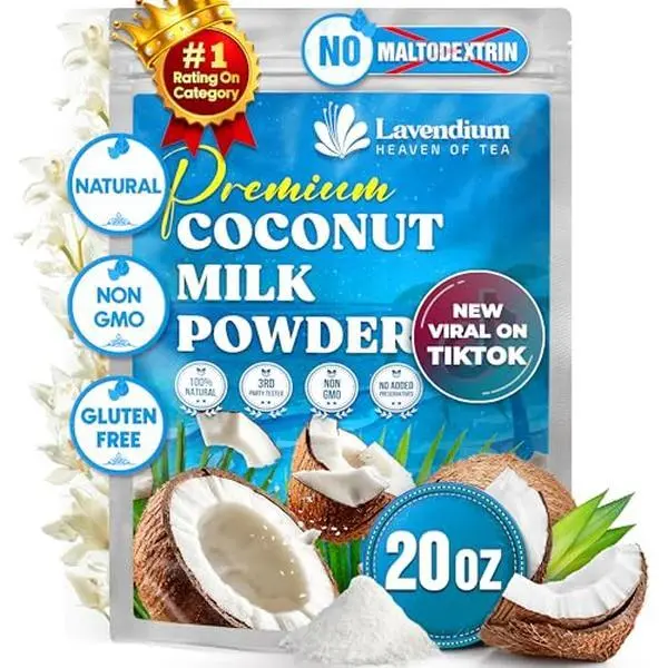 Organic Coconut Powder, 100% Natural & Pure, Unsweetened, Perfect for Cake, Coffee, Tea, Creamer Alternative, No Additives, No Gluten, Vegan.