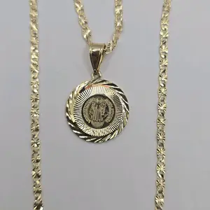 SAINT BENEDICT beautiful necklace gold-plated regular style 18"inches 24"inches available