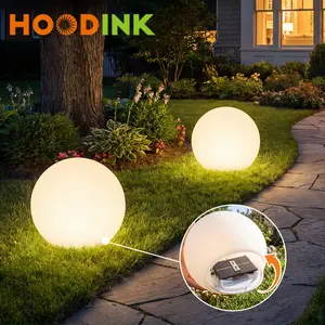 Hoodink 8-in Solar Globe Light Outdoor, Waterproof Solar Ball Light for Outside w/Remote, 16 RGB Color Changing Glowing Orb Lamp Landscape Lighting Mood Lamp w/Ground Stake for Garden Patio Yard Pathway Decor mothersdaygiftideas