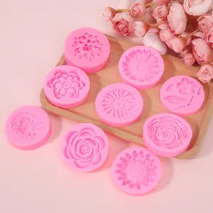 Cake Decorating Hack! 9Pcs 3D Flower Silicone Molds - Floral Fondant & Chocolate Mold Set for Cupcakes outdoorfun